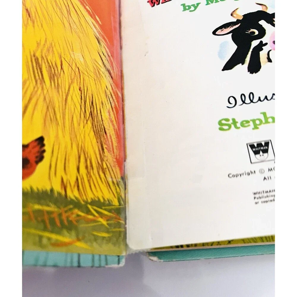 Vintage Whitman Tell-A-Tale Books Farm Animal Storybook Lot 1960s 1970s